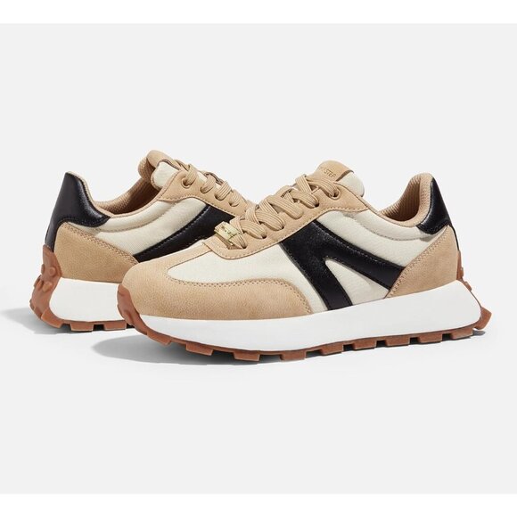 🆕 Lucky Step Casual Fashion Sneakers Women Cream Retro Classic Trainers Shoes - Picture 3 of 9